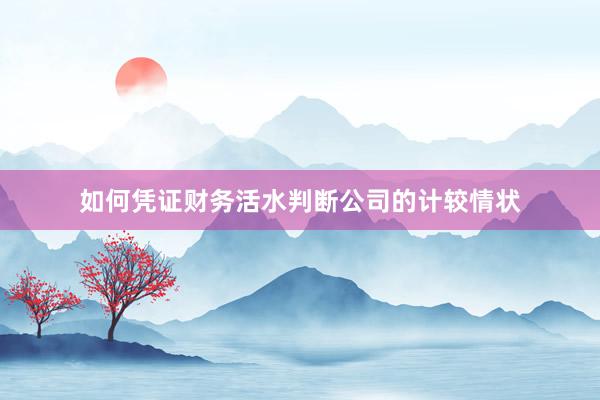 如何凭证财务活水判断公司的计较情状